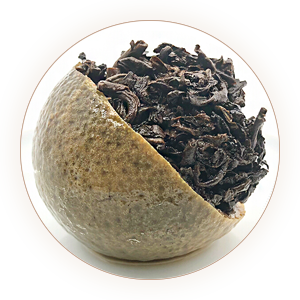 小青柑柑普茶叶底
